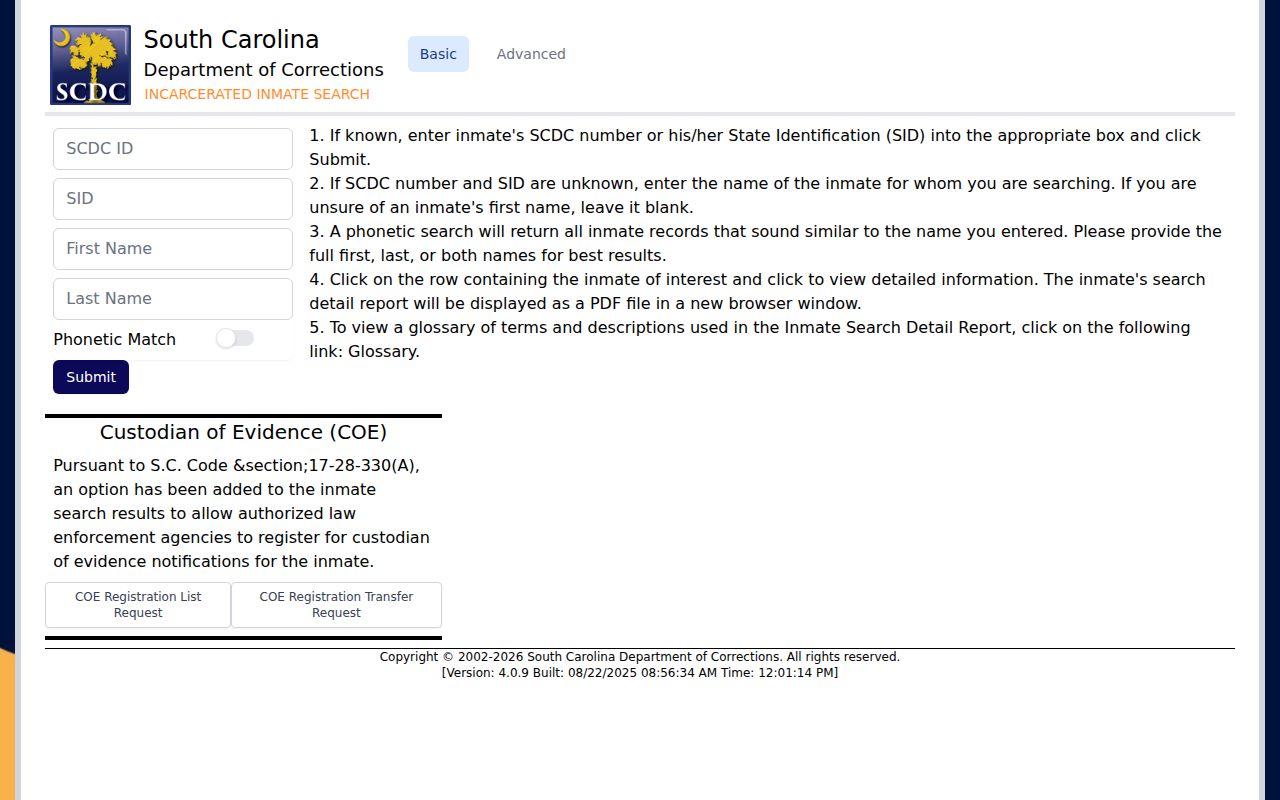 Spartanburg residents directory South Carolina inmate search