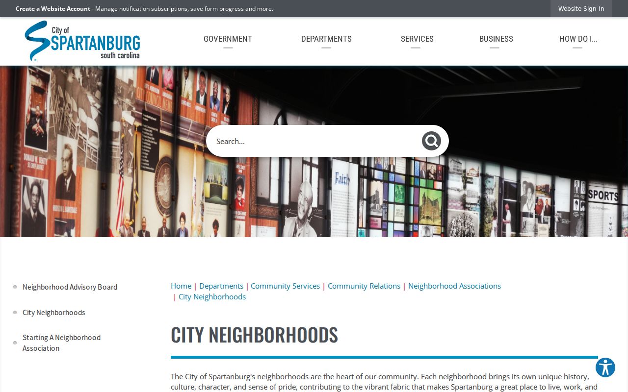Spartanburg neighbors image of the City Neighborhoods association directory